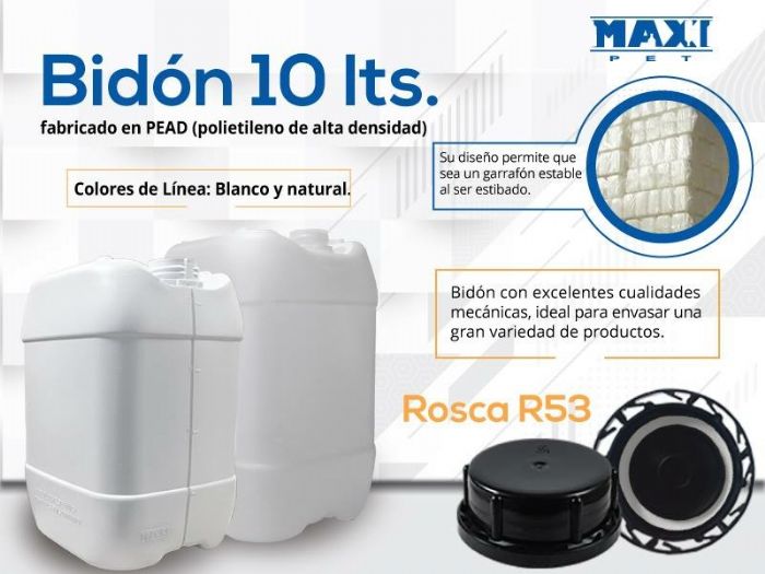BIDON de polietileno 10 Lt. R-53